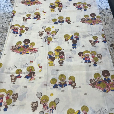 Vintage Fabric Little Lovables - 44” X 78” - Image 1 of 4