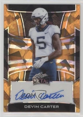 2025 Leaf Metal Auto Gold Crystals 1/1 Devin Carter #BA-DC1 Auto 11yh - Image 1 of 3