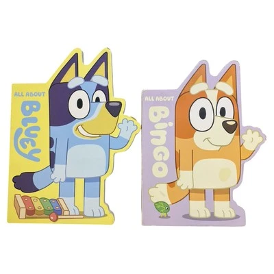Bluey Bingo Shaped Board Book Set x2 Kids Toddlers Storytime Learning Read Aloud - Image 1 of 4