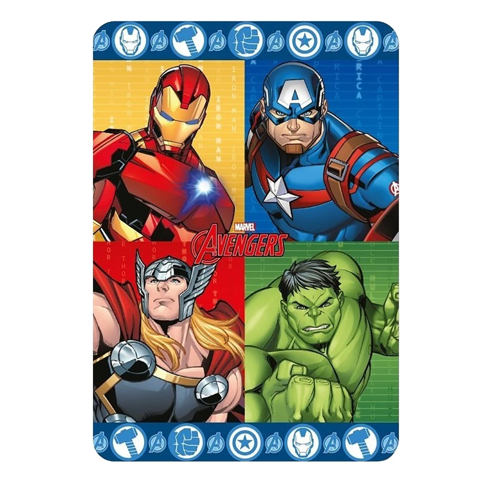 Marvel Avengers Fleece Blanket Throw Polar Bedroom Childrens Kids Boys Superhero