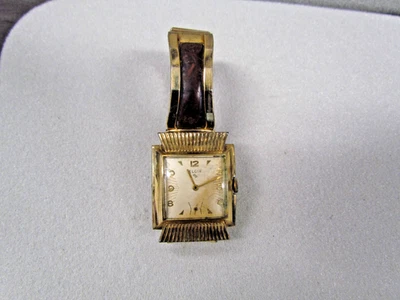 Rare Elgin 10k RGP -  Mid Century Hooded  Flared Lungs Watch. 1950s. Working!!! - Image 1 of 4