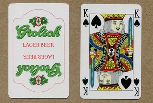 GROLSCH LAGER BEER. King of Spade. SWAP PLAYING CARD - Picture 1 of 3