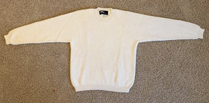 Peruvian Connection 100% Alpaca Wool Crewneck Men's Size Large Ivory Sweater - Picture 1 of 15
