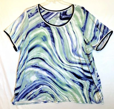 Camiseta Secret Treasures para mujer 3X 22W 24W ropa de dormir manga corta tie dye timbre Foto 1 de 4