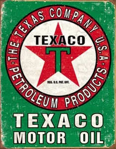 Tin Signs Decorative Sign 'Texaco Motor Oil' Size 16" x 12.5" - 1927 - Picture 1 of 1