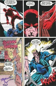 MARVEL 1992 DAREDEVIL ANUAL #8 PRODUCCIÓN EN COLOR ARTE MARIE JAVINS FIRMADO PÁGINA 7 - Imagen 1 de 2