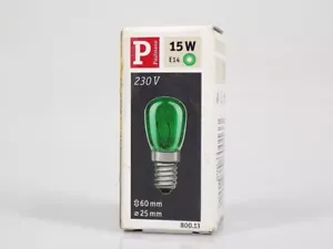 15-Watt Paulmann 800.13 Glühbirne, Birnenförmig, 15W, E14, Grün, Green, 230V - Bild 1 von 1