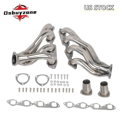 Stainless Shorty Exhaust Headers Kit for Chevy Big Block V8 396 402 427 454 502 - Image 1 of 4