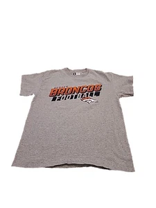 NFL TEAM APPAREL Denver Broncos Football T-Shirt Men's Sz M Gray (A59) - Picture 1 of 5