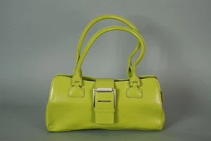 SAXOLINE:: Bolso de mano de cuero verde Cartera Años 90 Y2K Años 2000 De colección - Imagen 1 de 6