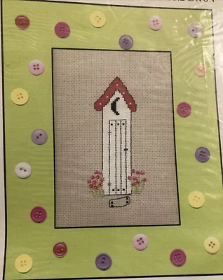 Vtg Rare Southerns Accents OUTHOUSE Cross stitch 2002 pattern Green Apple #1009 - Image 1 of 3