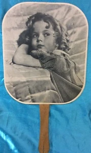 Ventilador a mano original GRANDE RARO SHIRLEY TEMPLE hecho por Serendipity N Y C - Imagen 1 de 4
