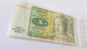 Deutschland - 5 DM Schein 2.Januar.1970 mit B 00839189 P sehr selten Top - Bild 1 von 11