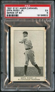 1921 E121 American Caramel #83 Eppa Rixey Jr Reds PSA 5 19196602