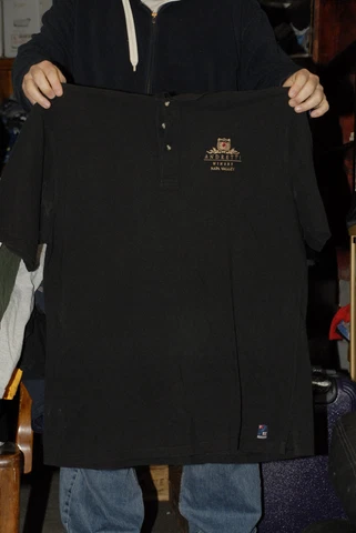 Mario Andretti Winery Napa Valley Polo shirt heavy 2xl henley Indy Car Minty Cover