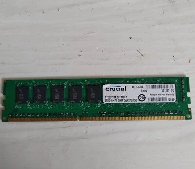 Crucial CT25672BA1067 (2 GB, DDR3, DIMM 240-pin) SERVER RAM - Image 1 of 3