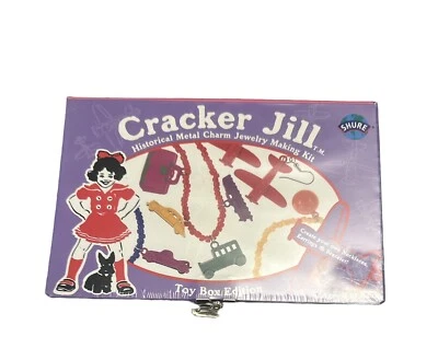 VTG 1996 Cracker Jill Metal Charm Jewelry Making Kit Toy Box Edition NEW - Image 1 of 3