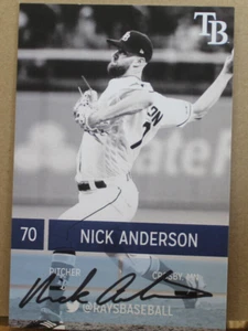 TAMPABAY RAYS NICK ANDERSON  3"X5" AUTOGRAPH PHOTO - Picture 1 of 1