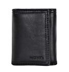 Levi's Men's RFID-Blocking Leather Trifold Wallet With Interior Zipper Black