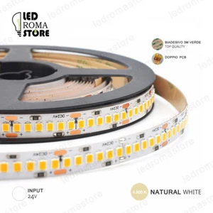 STRISCIA LED STRIP 2835 1200 5M IP20 24V NATURALE 4000K LUMINOSISSIMA 3M EPISTAR - Foto 1 di 1