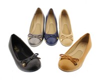 Womens Memory Foam Ballet Flat Shoe,Work Comfort Dress Flat  Low Wedge Pump 