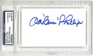 Tarjeta de índice Bum Phillips FIRMADA 3x5 + nombre completo Houston Oilers PSA/ADN AUTOGRAFIADA - Imagen 1 de 1