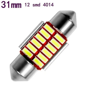 2Pcs 31mm 4014 12SMD C5W Car LED Light Canbus Dome Interior Reading Lamp _BD^lk - Picture 1 of 12