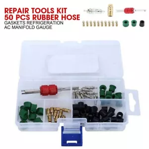 Repair Tools Kit 50 Pcs Rubber Hose Gaskets Refrigeration AC Manifold Gauge NEW - Picture 1 of 10