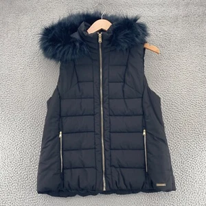 Calvin Klein Jacket Womens Extra Large Black Performance Vest Parka Hood Puffer - Picture 1 of 11