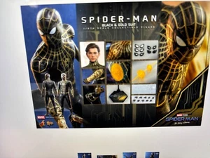 Hot Toys Spider-Man Black & Gold Suit MMS604 Sixth Scale Figur - NEU!!! - Bild 1 von 4