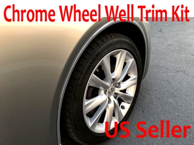 For Lincoln 2003-2022 Models - Set of 4 Chrome Fender Wheel Well Trim Molding - Image 1 of 4