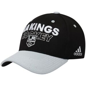 Los Angeles Kings Hockey Adidas NHL Authentic Locker Room  Superflex  Fit Hat
