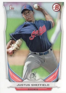 (50) Lote de tarjetas de novato Justus Sheffield 2014 Bowman Draft Picks #DP27 Indians - Imagen 1 de 1