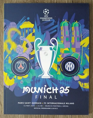 Programm UEFA Champions League Finale 2025 Paris SG - Internazionale Milano