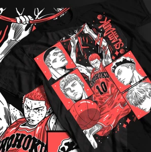 Slam Dunk T-shirt Slam Dunk Team Basketball Anime Sport Manga All Size - Picture 1 of 8