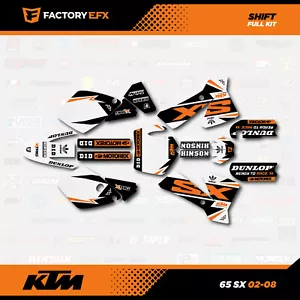 KTM 65 Orange Shift Graphic Kit 02-08 65sx sx Decal Sticker Racing Kit 2002-2008 - Bild 1 von 4