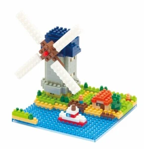 Nanoblock® Kinderdijk Windmill 58151 NEW Netherlands NIB Block Building Kit - Picture 1 of 2