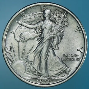 AMERICA 1/2 DOLLARO 1917 WALKING LIBERTY SILVER COIN ARGENTO SPL COIN COLLECTION - Bild 1 von 2
