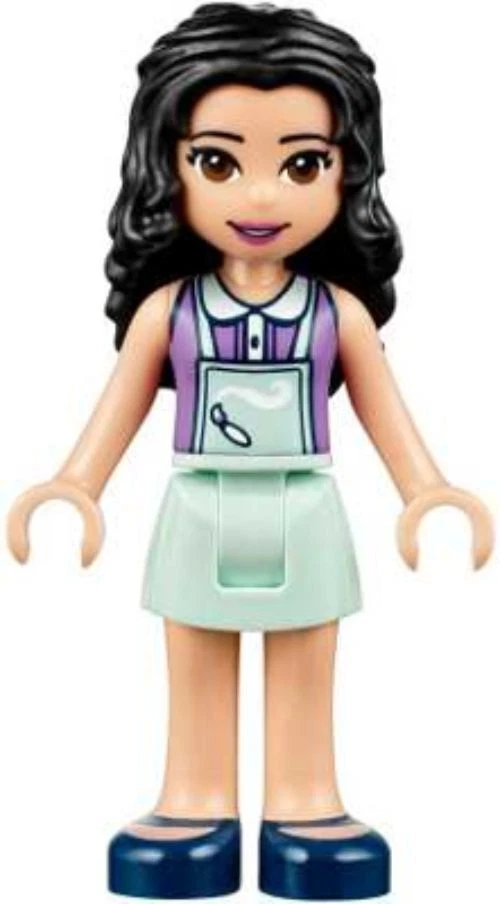 LEGO® Minifig frnd239 - Friends Emma - Light Aqua Skirt, Medium Lavender Top - Image 1 of 1