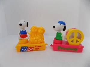 2000 McDonalds Mahlzeit Spielzeug Peanuts 50. Jubiläum Snoopy 2er Set Japan - Bild 1 von 3