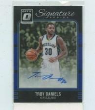 TROY DANIELS 2016-17 Panini Donruss Optic Signature Series Black Auto #D /25