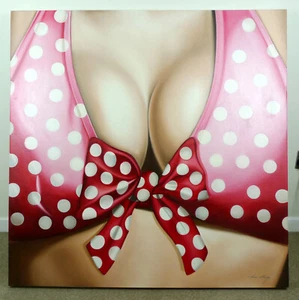 Drew Darcy ‘Eye Candy’ ORIGINAL Oil on Canvas - Large 40” x 40” - Picture 1 of 12