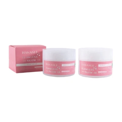 Twin Pack - Hanasui Flawless Glow 10 Night Cream 15gr - Iluminating Skin #ND - Image 1 of 4