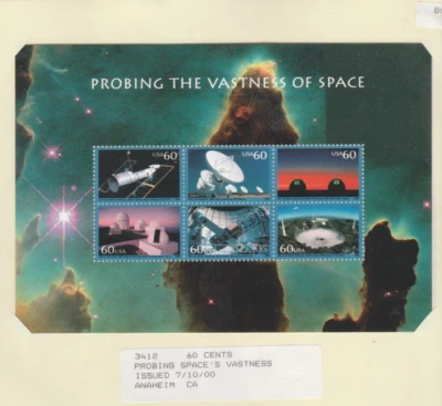 Space Achievement and Exploration Stamps - Scott 3409-13 $195.00 value 5 scans - Image 1 of 4