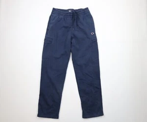 Vintage Champion Mens Size Medium Faded Classic Logo Cargo Sweatpants Navy Blue - Picture 1 of 11