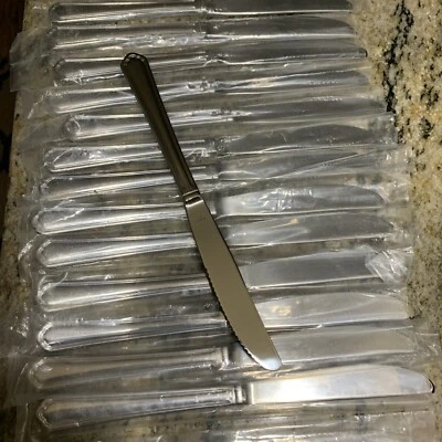 Cuchillo de mantequilla de cena cubiertos de acero inoxidable para vajilla World 27. 14 piezas nuevo stock antiguo Foto 1 de 4