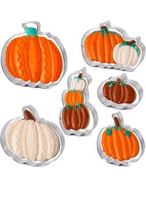 Halloween Themed Cookie Cutters Pumpkin Halloween different Shapes 6 pack - Image 1 of 4