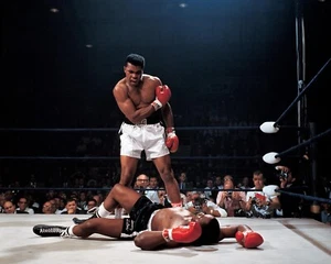 Muhammad Ali over Sony Liston 1965 Boxing 8x10 Color Photograph - Picture 1 of 1