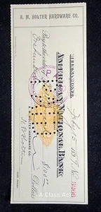 1899 American National Bank, Helena Montana, $100 Check Holter Hardware T7955 - Picture 1 of 7