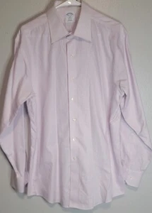 Mens Brooks Brothers Regent Dress Shirt Blue Red White Check 16.5 4/5 Non Iron - Picture 1 of 5